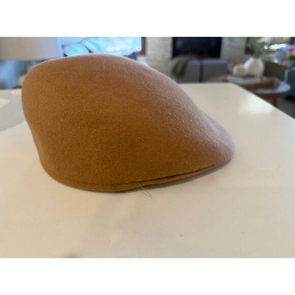 100% Wool Men's Large/X-Large Camel Driving Cap Newsboy Cap - Picture 2 of 8